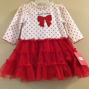 Christmas Tutu Dress Ruffle Tulle
